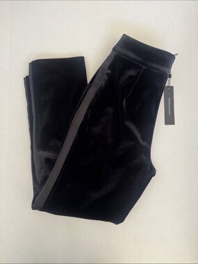 BCBG Black velvet tux pant